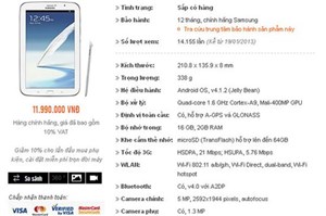 Galaxy Note 8.0 có thể bán với giá 12 triệu đồng tại Việt Nam