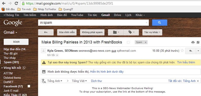 Khi bạn nhấp vào liên kết, bạn sẽ nhận thấy sự thay đổi biểu tượng ổ khóa màu xanh lá cây thành hình tam giác màu xám. Phân biệt HTTPS, SLL, thanh Address