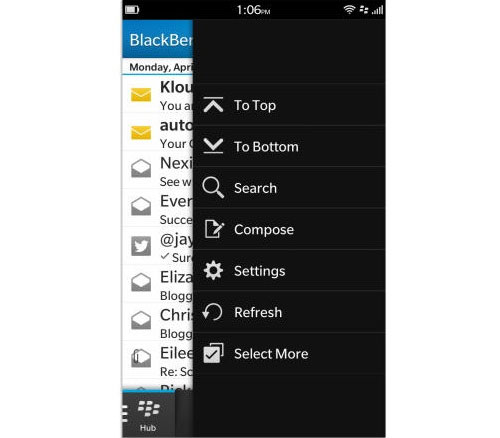 Cách thay đổi chữ ký email trong BlackBerry 10