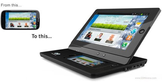 Di động sẽ được gắn ở phía dưới. Thiết bị biến điện thoại thành máy tính bảng