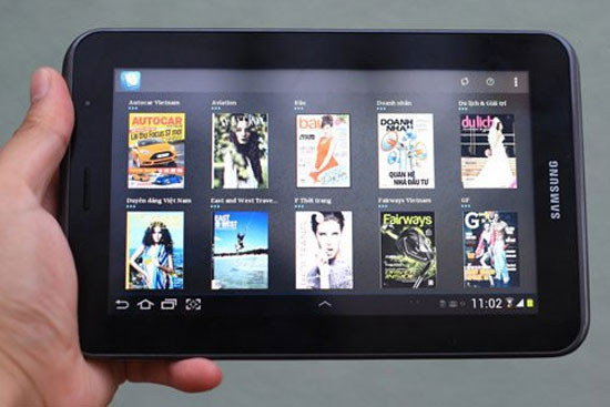Samsung Galaxy Tab 2 7.0 P3110 chỉ có kết nối Wi-Fi, 16GB giá 4,89 triệu đồng. Những máy tính bảng hàng hiệu dưới 5 triệu đồng