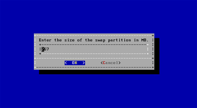 Chỉ cần đồng ý nếu như RAM của máy bạn quá thâp (khoảng tầm 512MB ). Nhập vào mức dung lượng vừa đủ, thông thường trong Linux và Window dung lượng bộ nhớ ảo được khuyến nghị là bằng 2 lần RAM. Tự xây dựng hệ thống NAS đơn giản: Phần 2: Cài đặt