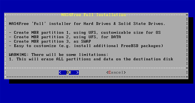 Lựa chọn thứ 3, hiển nhiên là được sử dụng để cài đặt ở chế độ “Full”. Tự xây dựng hệ thống NAS đơn giản: Phần 2: Cài đặt