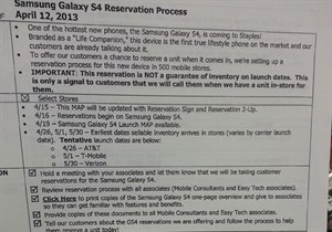 Rò rỉ lịch phát hành Galaxy S4 của các nhà mạng Mỹ