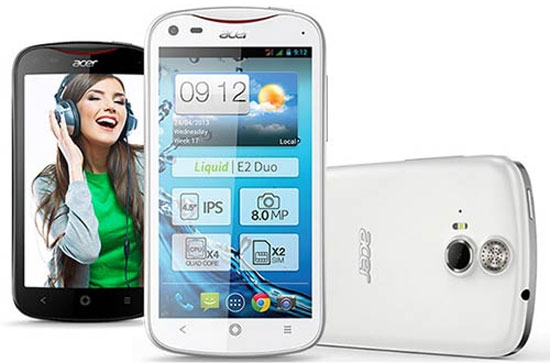 Acer Liquid E2 Acer Liquid E2, lõi tứ giá 6,2 triệu đồng