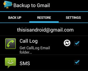 Sao lưu và phục hồi danh sách cuộc gọi, SMS vào tài khoản Gmail