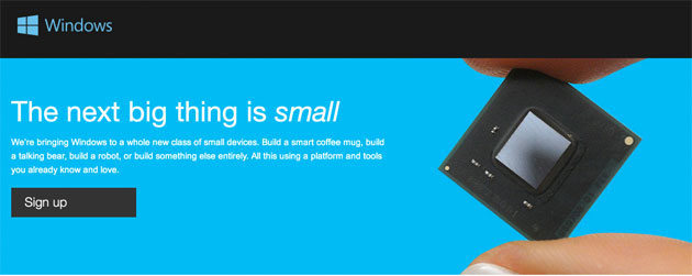 Microsoft sẽ đưa Windows lên... robot và nhiều thiết bị kích thước nhỏ