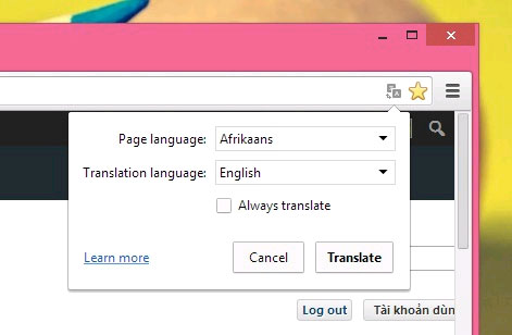 Kết quả Kích hoạt giao diện chuyển ngữ mới trong Google Chrome