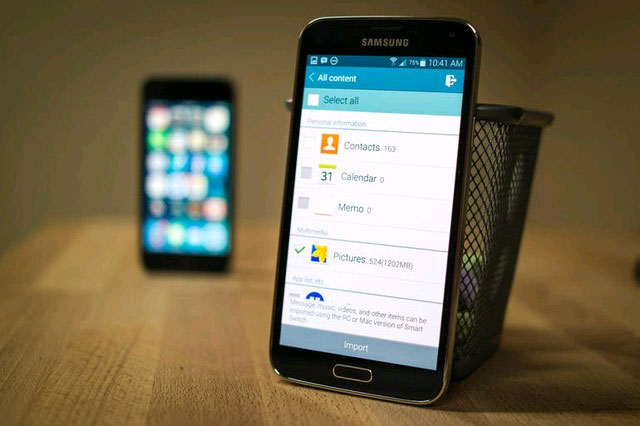 Chuyển dữ liệu từ iPhone sang Galaxy S5