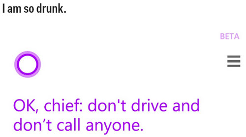 Những câu trả lời hài hước từ Cortana - đối thủ của Siri