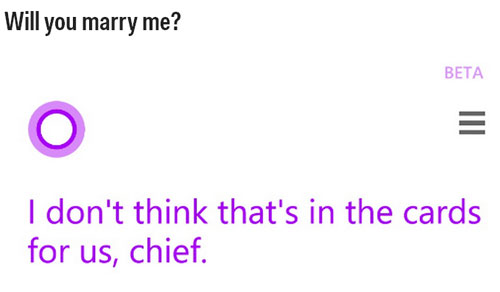 Những câu trả lời hài hước từ Cortana - đối thủ của Siri