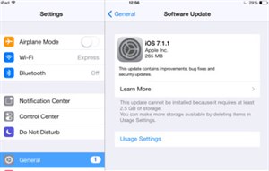 Apple tung bản cập nhật iOS 7.1.1 với một số cải tiến và sửa lỗi