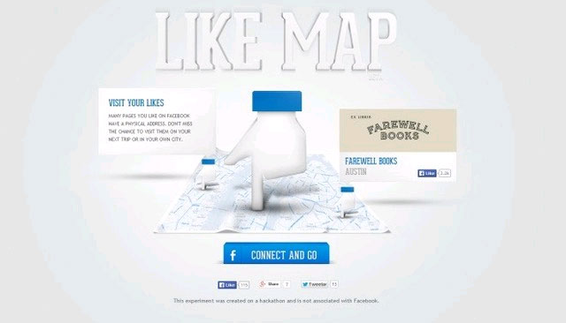 Tìm trang Facebook trên Like Map Tìm trang Facebook mà bạn thích bằng... bản đồ