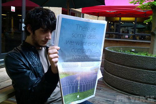 Apple muốn các đối thủ như Samsung "sao chép" ý tưởng về bảo vệ môi trường Apple châm chọc Samsung trong quảng cáo mới