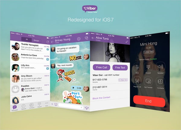 Viber cho iPhone thay đổi hoàn toàn giao diện theo phong cách iOS 7