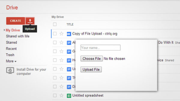 Cho phép người khác tải dữ liệu lên Google Drive của bạn
