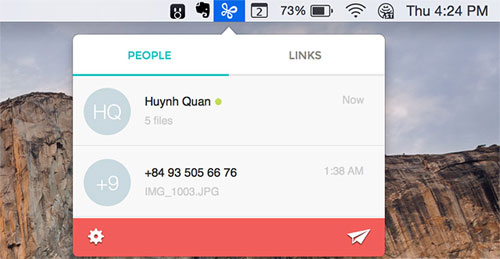 Infinit trên Mac OS X Infinit trên Mac OS X