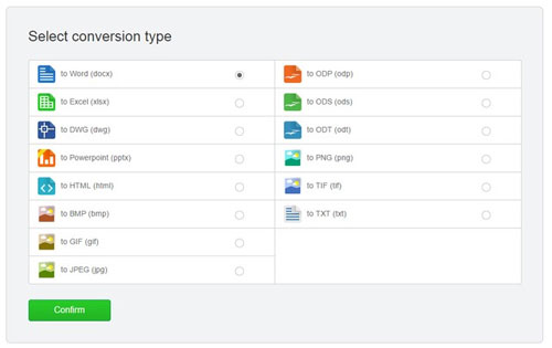 Chuyển đổi định dạng PDF sang các định dạng Office mà không dùng phần mềm