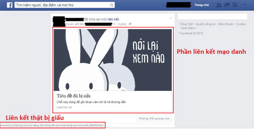 Cảnh giác với link xấu nếu không muốn mất tài khoản Facebook Cảnh giác với link xấu nếu không muốn mất tài khoản Facebook