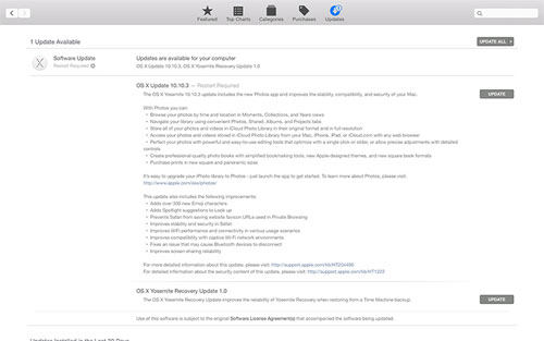 Apple tung bản cập nhật OS X 10.10.3 chính thức Apple tung bản cập nhật OS X 10.10.3 chính thức
