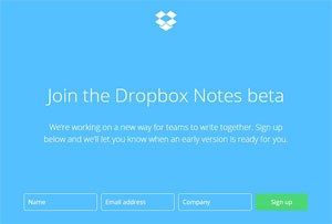 Dropbox Notes - dịch vụ ghi chú trực tuyến phối hợp nhóm
