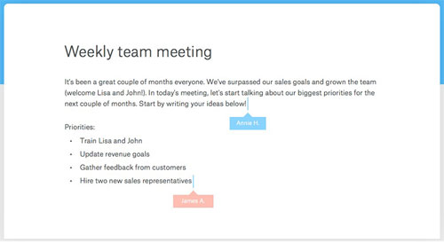 Dropbox Notes - dịch vụ ghi chú trực tuyến phối hợp nhóm