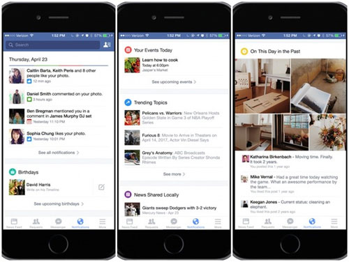 Facebook sắp có thanh thông báo mới, tất cả trong một Facebook sắp có thanh thông báo mới, tất cả trong một