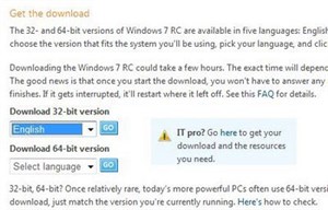 Nâng cấp từ Windows 7 Beta lên Windows 7 RC