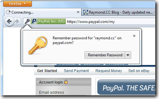 Thiết lập Firefox 4 yêu cầu lưu mật khẩu cho Paypal, Citybank...