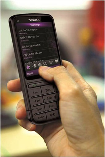 Xả stress với Nokia C3 chạm và bấm