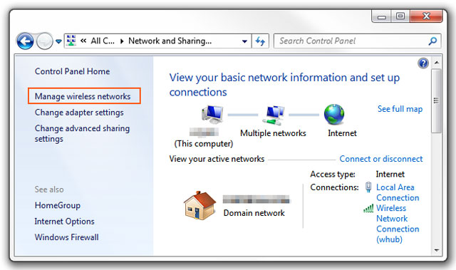 Sao lưu, phục hồi thiết lập mạng không dây trong Windows 7