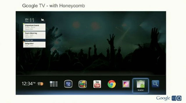Google TV có giao diện giống máy tính bảng