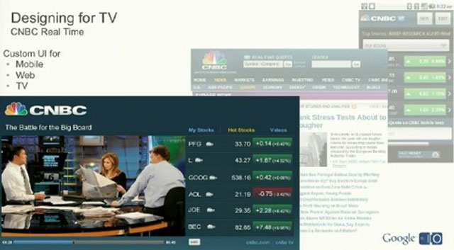 Google TV có giao diện giống máy tính bảng