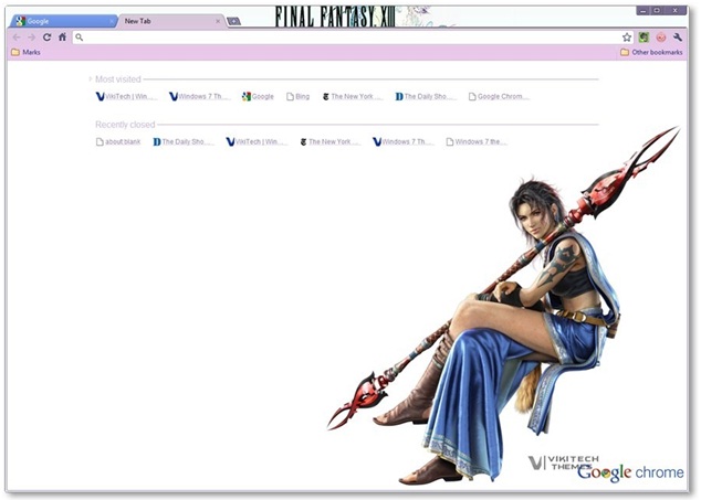 Thư viện Theme dành cho Google Chrome