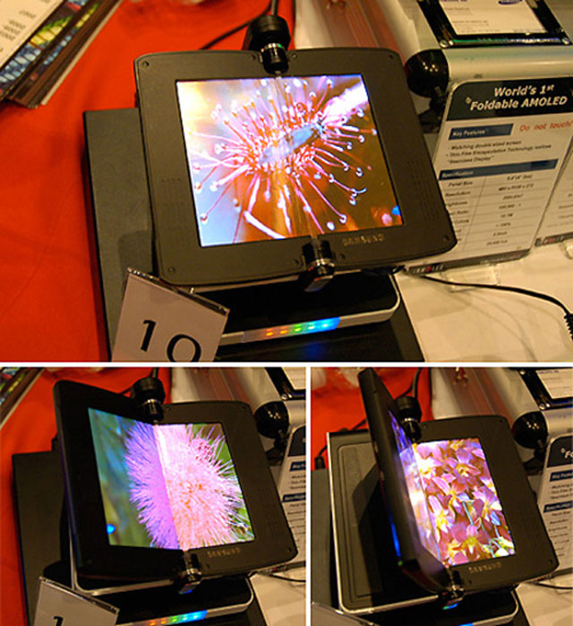 Màn hình AMOLED có thể gấp đôi sang năm sẽ được bán