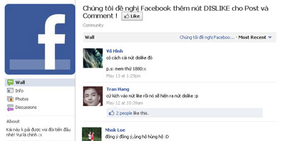 Cộng đồng Facebook 'dính' bẫy Dislike