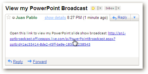 Chia sẻ file trình chiếu PowerPoint 2010 qua Internet