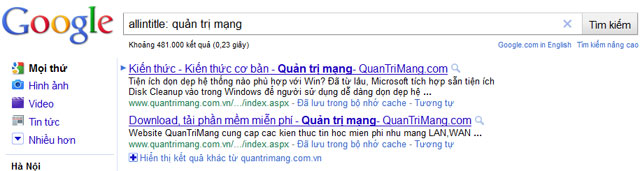 Nâng cao hiệu quả tìm kiếm của Google
