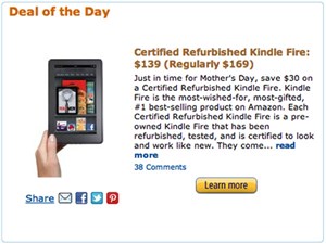 Kindle Fire hàng 'refurbished' giá chỉ 139 USD