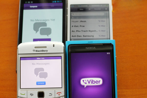 Viber có ứng dụng cho BlackBerry và Windows Phone