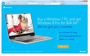 Windows 7 nâng cấp lên Windows 8 chỉ mất 15 USD