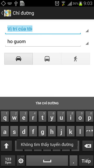 Google chặn tính năng dẫn đường ở VN