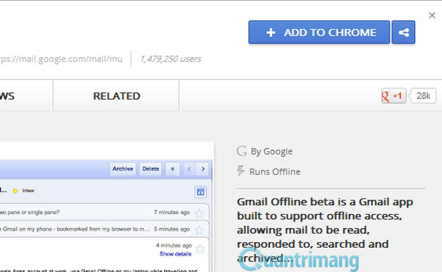 Viết Gmail trên Chrome không cần Internet