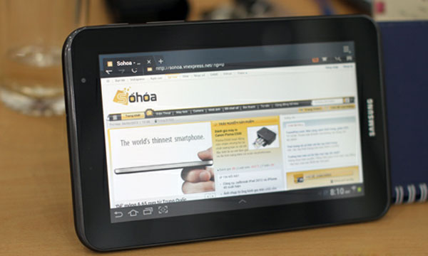 Galaxy Tab 2 màn 7 inch giá 6,8 triệu
