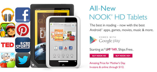 Tablet Nook HD Tablet Nook HD có giá giảm hấp dẫn