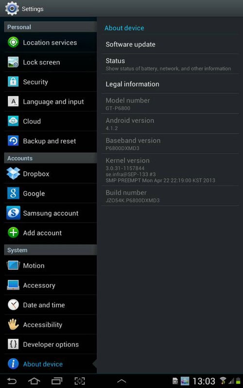 Galaxy Tab 7.7 có bản nâng cấp Android Jelly Bean