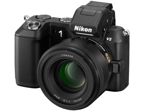 Thiết bị khi lắp trên máy Nikon 1. Ống kính chụp chân dung cho máy Nikon 1