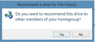 Tiếp tục nhất "Yes". Kích hoạt và sử dụng tính năng sao lưu thời gian thực trong Windows 8
