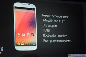 Google bán điện thoại Nexus "đội lốt" Galaxy S4