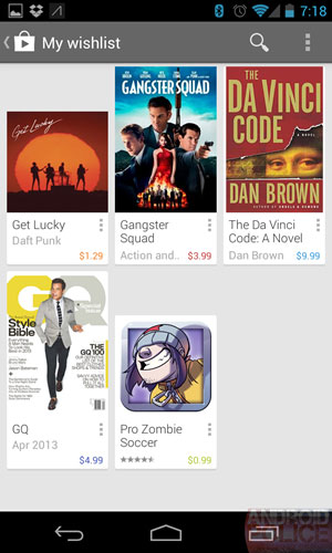 Google Play thay đổi giao diện ở phiên bản 4.1.6